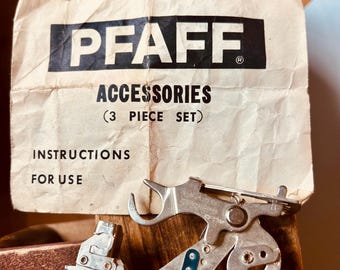 Vintage Pfaff Ruffler Sewing Machine Attachment with Original Instructions