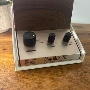 Vintage Sears Sleep Mate X Sound Machine Rain Waterfall White Noise Mid Century Retro Electronic