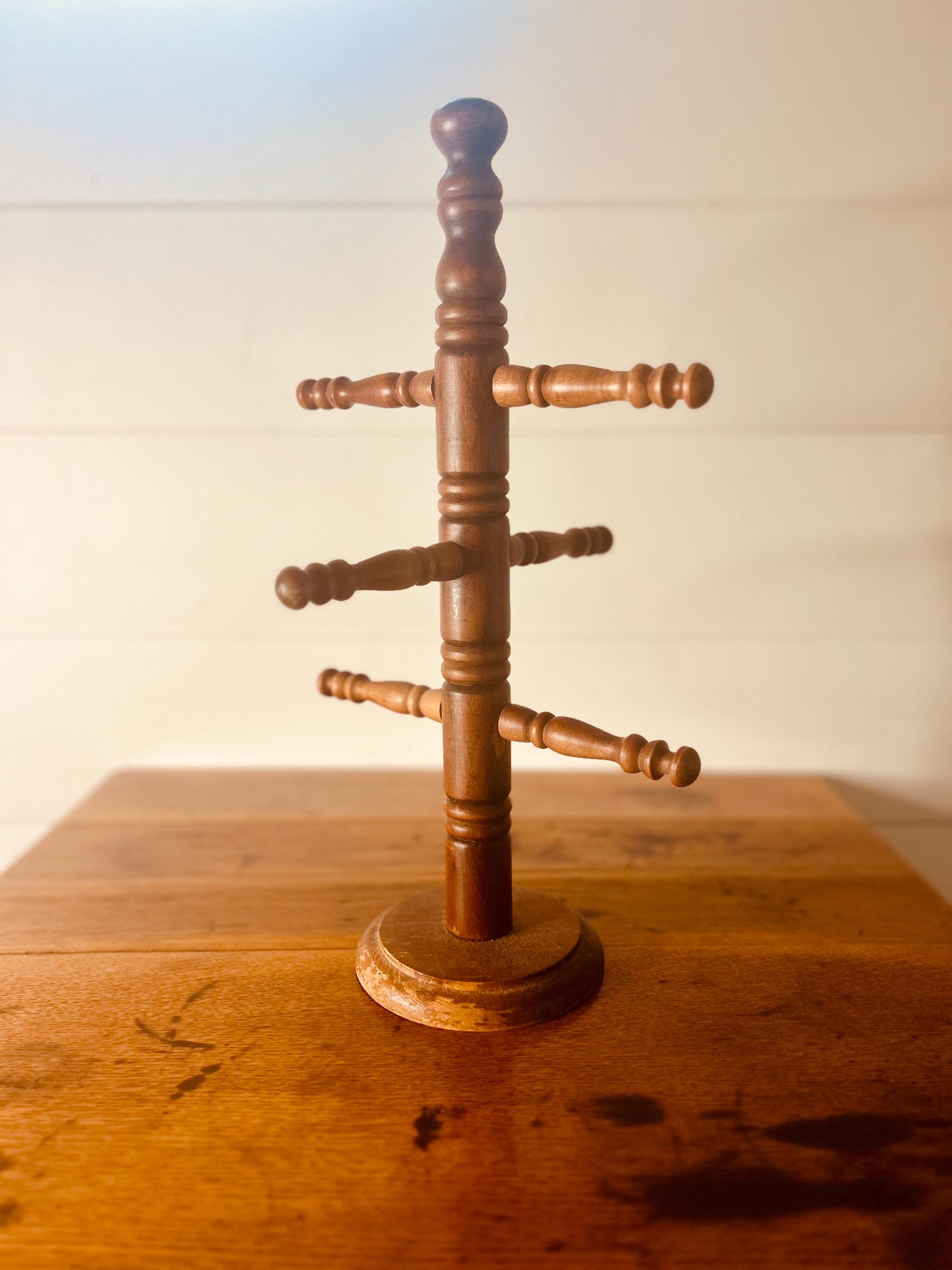 Vintage Wood Mug Tree - Etsy