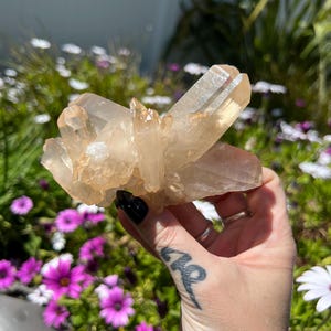 Tangerine Quartz Cluster, Corinto, Brazil, Orange Brazilian Quartz, Tangerine Quartz