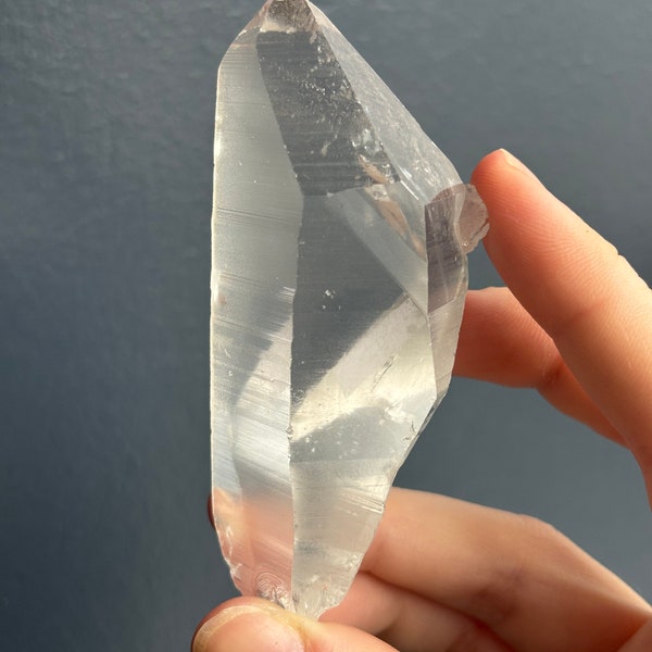 DT Lemurian Quartz Diamond • Double Terminated Natural Unpolished Crystal Specimen from Brazil