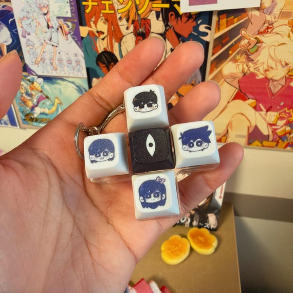 Indie Game Keycap Fidget Keychains | Hades, Omori, Hollow Knight
