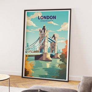 London Digital Print, England Travel Poster, London City Print, England Wall Art, London Home Decor, England Digital Download