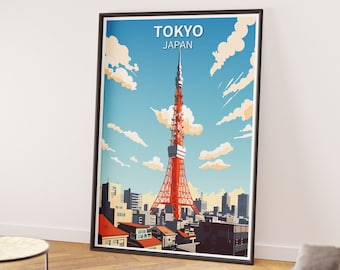 Tokyo Wall Art, Japan Digital Download, Japan Art Print, Tokyo Home Decor, Tokyo Digital Print, Tokyo Travel Print, Japan Artwork Print