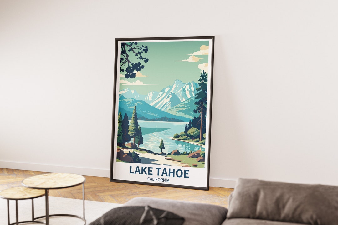 Lake Tahoe Printable Art, Lake Tahoe Travel Poster, Lake Tahoe Travel ...