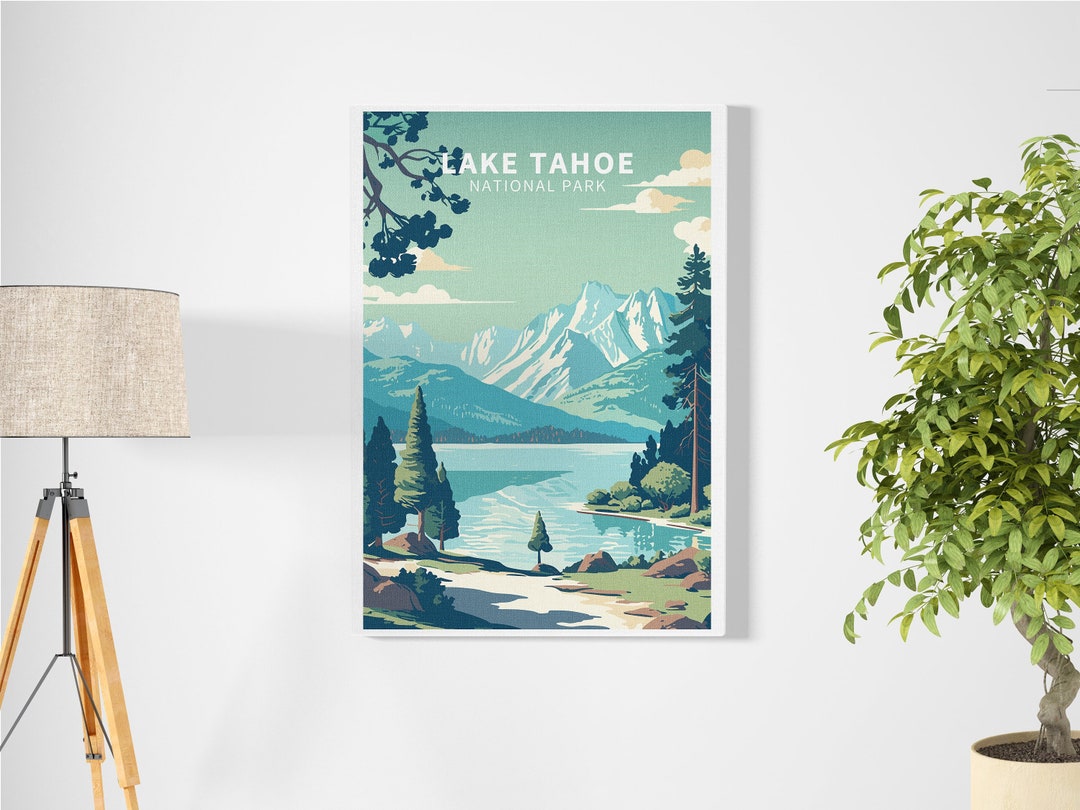 Lake Tahoe Printable Art, Lake Tahoe Travel Poster, Lake Tahoe Travel ...