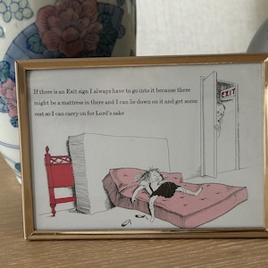 Vintage Framed Eloise Print| Eloise at the Plaza Artwork| Eloise Party Room Decor| Framed Eloise Book Art 5x7 Brass Frame| Classic Book art