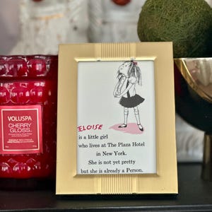 Vintage Gold Frame| Framed Eloise Print| Eloise at the Plaza| Eloise Artwork| Children’s Decor| Vintage Book Art| Eloise Party