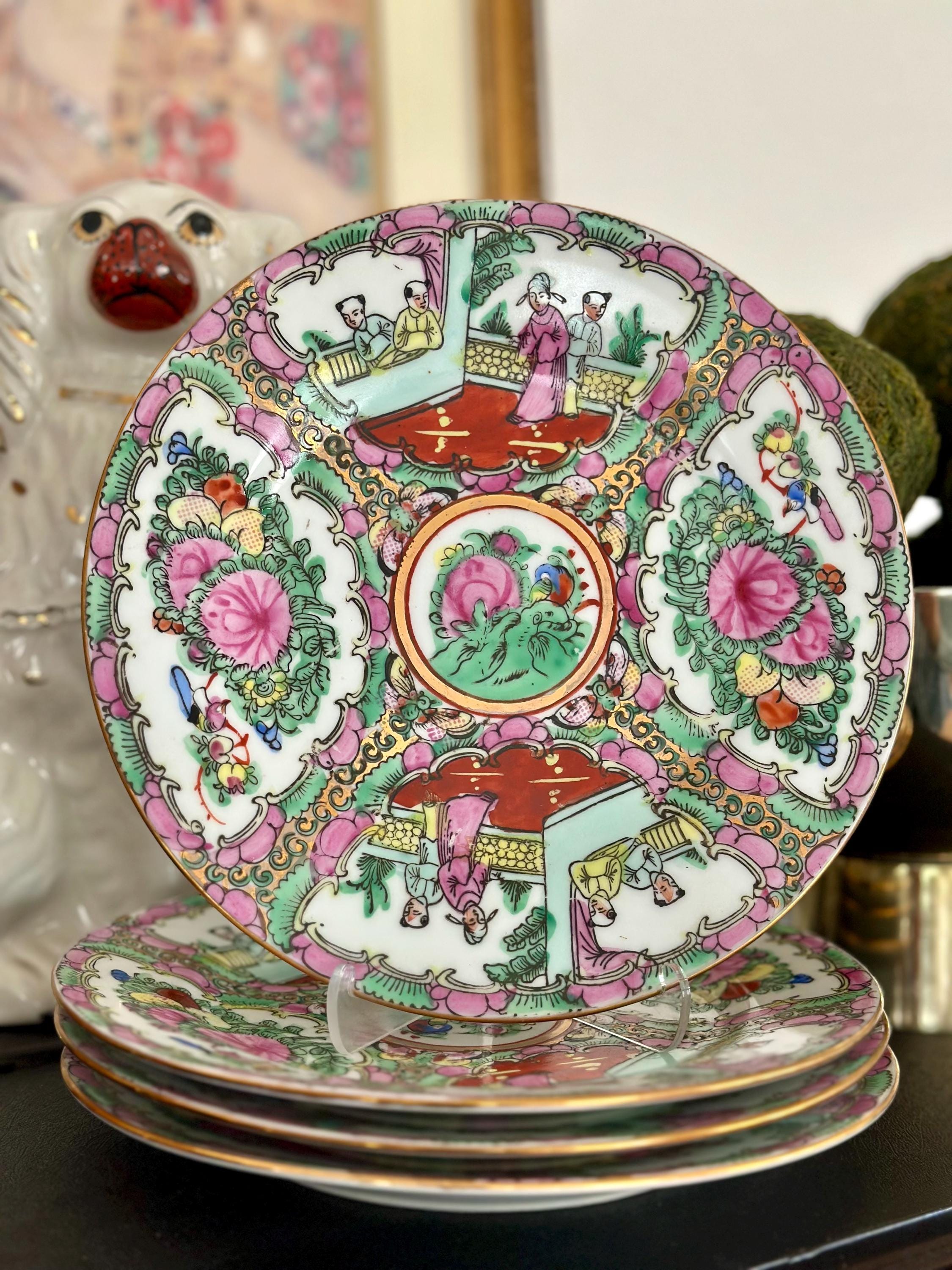 アンティーク　チャイナ　ローズメダリオン ２枚　Chinese Rose Mid 20th Century Chinese Rose Medallion Garden Stool – House