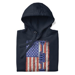 Ham Radio Hoodie With American Flag