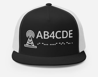 Custom Ham Radio Trucker Cap with Call Sign - Personalized Amateur Radio Gift
