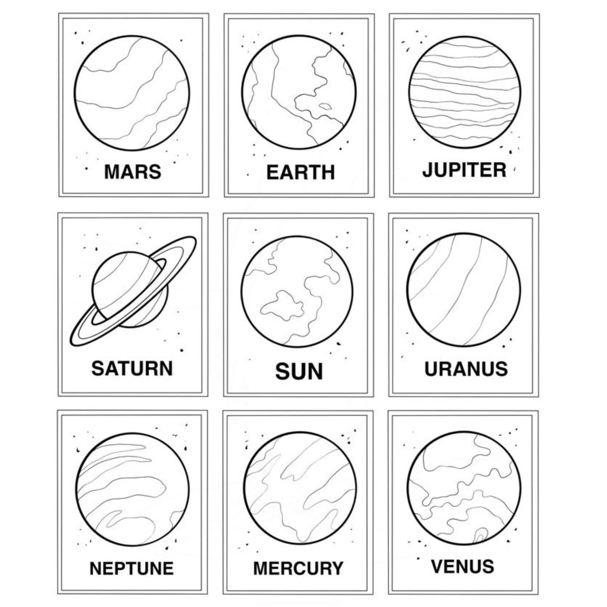 The Solar System 27 Pages Instant Download Pages for Coloring - Etsy