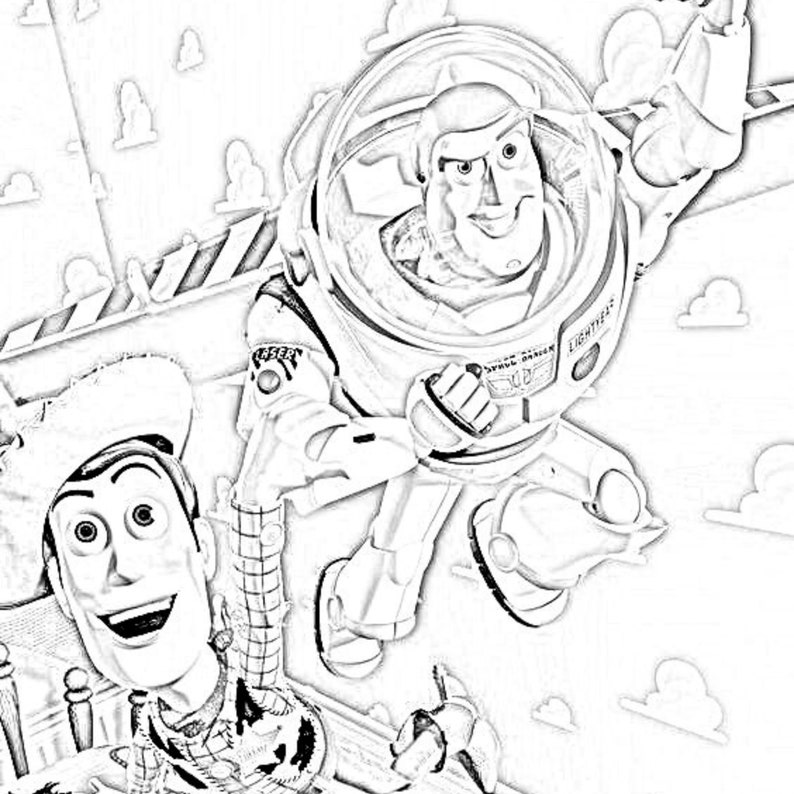 Toy Story Colouring Book for Kids Etsy