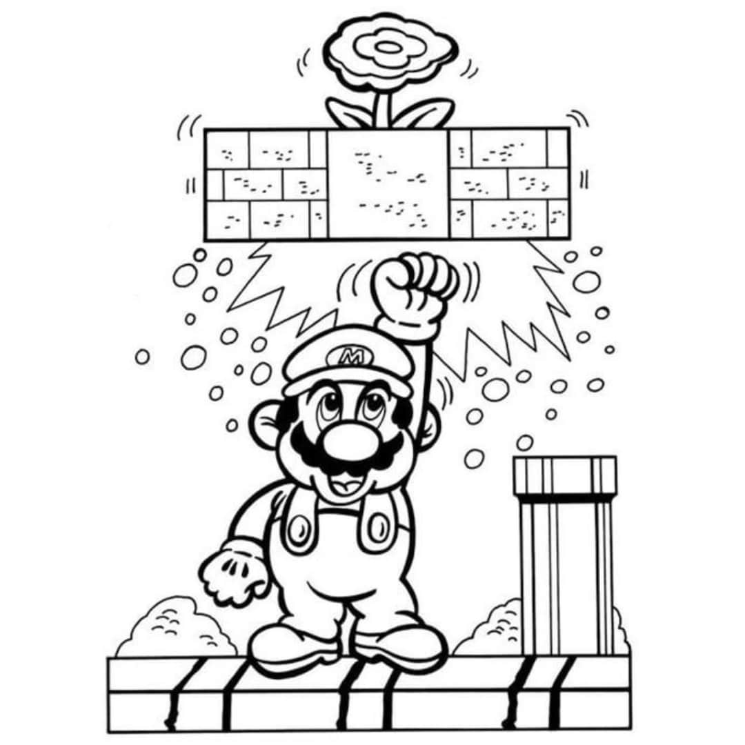 Super Mario Coloring Pages for Kids 12 Pages Instant Download - Etsy