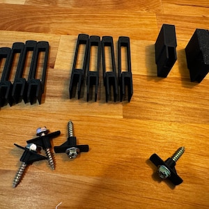 Screen Door Rail Guides in Black