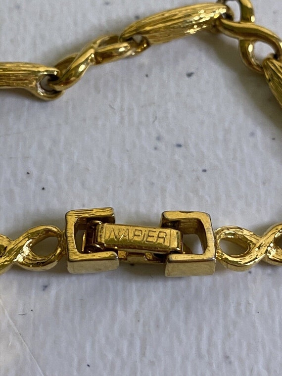 Vintage Napier bracelet gold tone - image 4