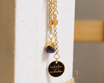 SOLD OUT - Inhale/Exhale Gold Bookmark