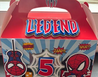 Spider-Man Inspired Favor Boxes