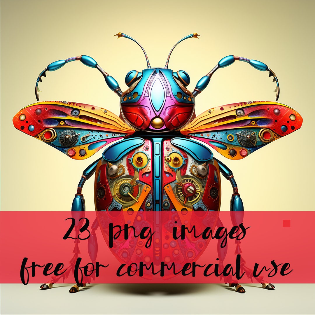 Steampunk Bugs, Quirky, Whimsical, Digi Files, Instant Downloads, Funky