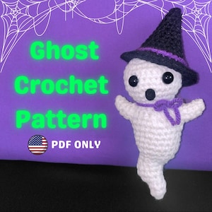 Halloween Ghost Crochet, Cute Ghost Crochet Tutorial PDF, Beginner Friendly Crochet Plush Toy