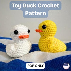 Crochet Toy Duck Pattern, Rubber Duck Crochet Tutorial PDF, Beginner Friendly Crochet Plush Toy