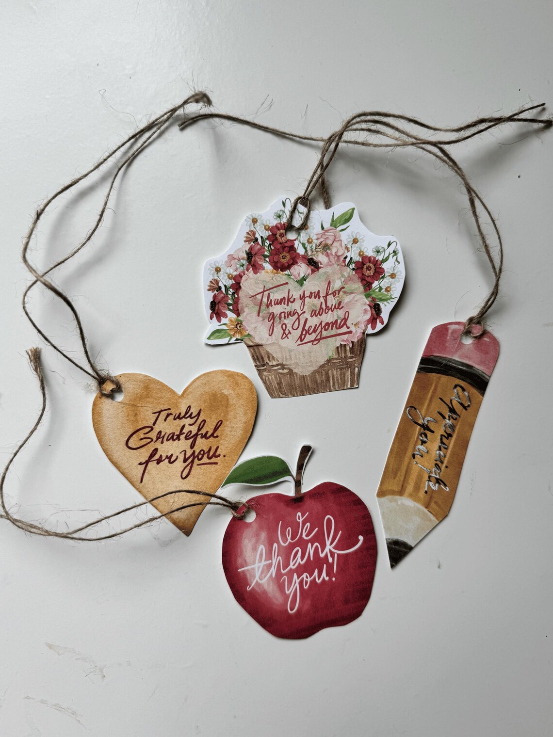 Teacher Appreciation Gift Tags: Printable DIY Thank You Tags (PDF ...