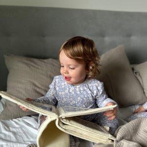 Fabric Baby Photo Album Soft Cuddle Book Woodland Embroidery fabric-baby-photo-album-soft-cuddle-book-woodland-embroidery