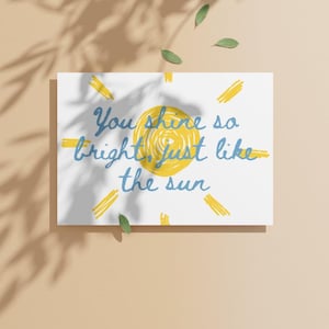 Postkarte für Kinder Sunshine Postkarte Druckbare Postkarte für Kinder Kinderpostkarte Positive Sonne Karte für Kinder Pen Pal Brief Kind Aktivität