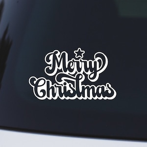 Merry Christmas Holiday Vinyl Car Decal | Holiday Car Sticker | Christmas Car Decal | Christmas Vinyl Sticker