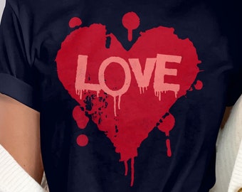 ¡Amor, camiseta de amor, sudadera con corazón! Sudadera con capucha de corazón, camiseta del día de San Valentín, sudadera de mujer, camiseta de parejas, regalo para ella, sudadera con capucha de amor