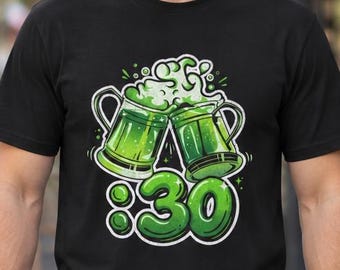 Bière : 30 ! L'heure du passe-temps national... T-shirt humoristique, impression audacieuse, t-shirt homme, idée cadeau papa, pour les amateurs de bière