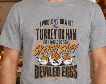 Dinde ou jambon… œufs mimosa ! T-shirt Joyeux Thanksgiving, Thanksgiving 2026, Dinde, Famille, Automne, T-shirt d'automne mignon, Thanksgiving drôle