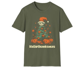 Hallothanksmas ! T-shirt Joyeux Thanksgiving, Thanksgiving 2026, Dinde, Famille, Automne, T-shirt d'automne mignon, Thanksgiving drôle