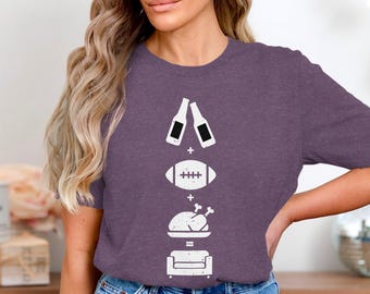 Beer Football Turkey Couch, Happy Thanksgiving tshirt, Thanksgiving 2024, Cute Thanksgiving, Fall, Cute Fall shirt, Funny Thanksgiving shirt