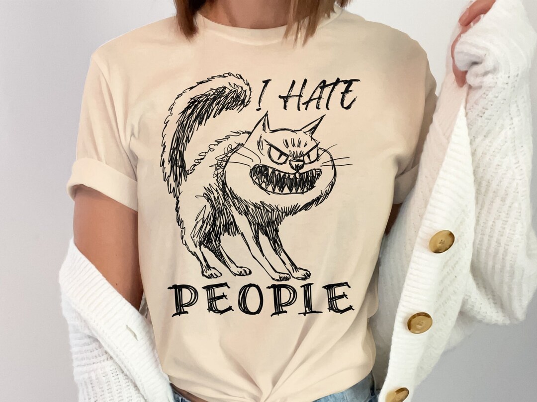 Felpa Con Cappuccio Unisex 'I Hate People' – Cotone 100% – Stampa Diretta Di Qualità - 3