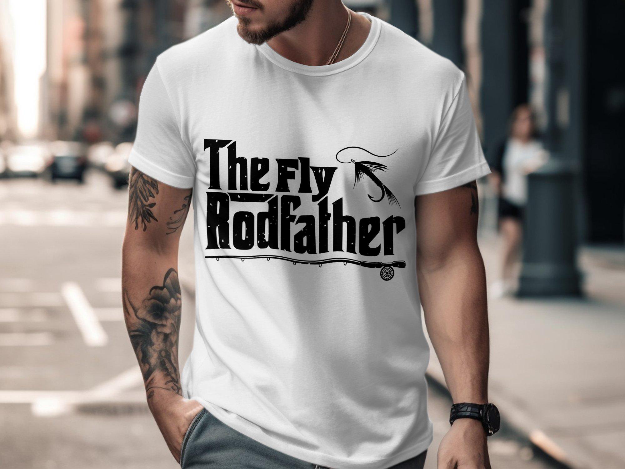 O pai da vara de pesca, camisa de pesca, truta arco-íris, presente de pesca para homens, presente de pesca para marido, presentes engraçados de pesca para pai, camiseta de pesca com mosca