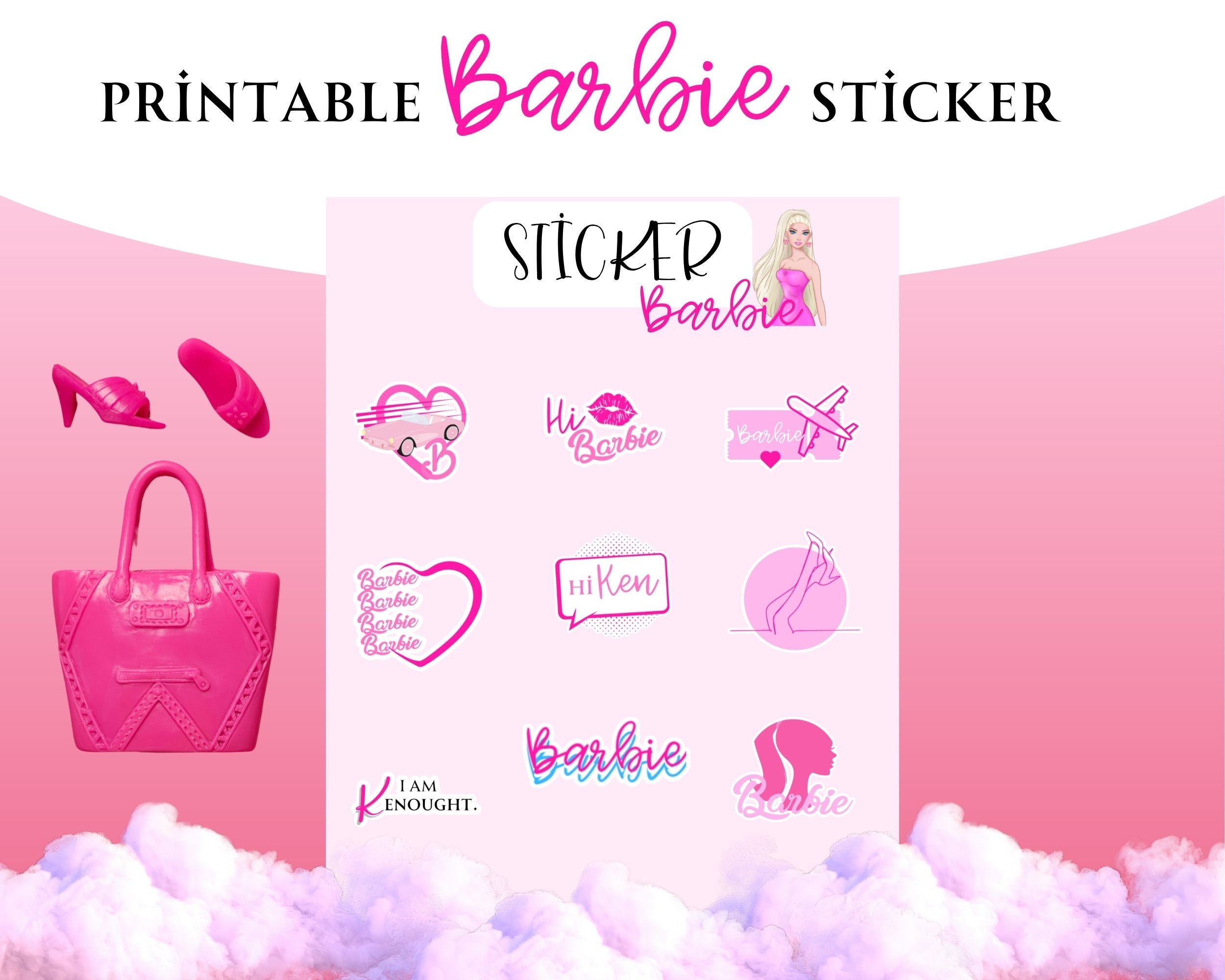 barbie stickers printable