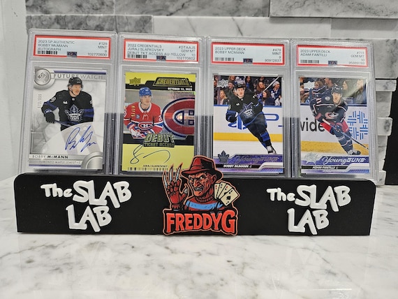 Custom X-Wide Card Stand, 3D Printed Sports Card Stands - Customize with your logo/name