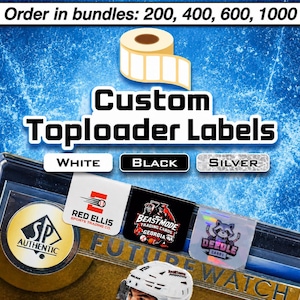 Card Toploader Stickers, Top Loader Labels, Advertising Stickers, Custom Logo