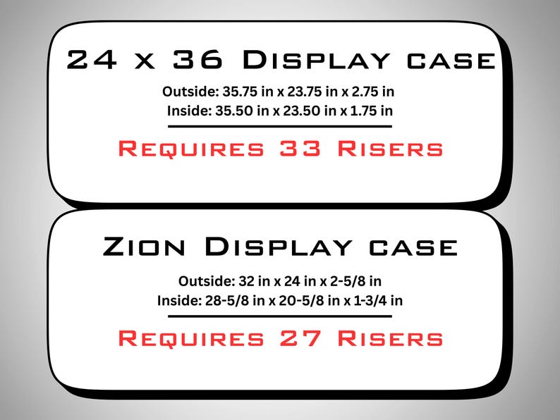 Display Case Numbers Card Stands Risers for Show Display Cases — Singles or Graded, Slabs ...