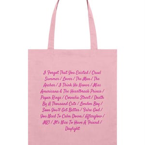 Album Tracklist Tote Bag | Lover | TS Inspired