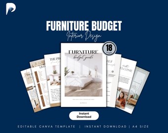 Furniture Budget Template | Interior Design Client Guide (Canva Editable)