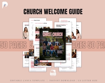 Church Welcome Guide | Multicultural, Non-Denominational (Editable Canva Template)