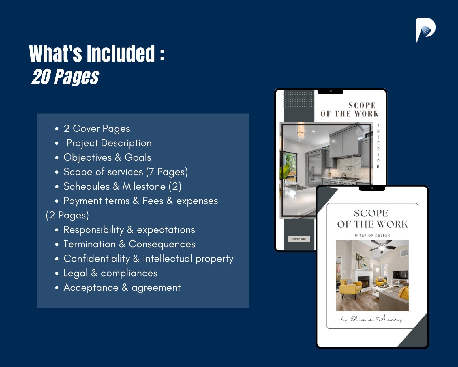 Interior Design Scope of Work Template | Canva Project Agreement ...