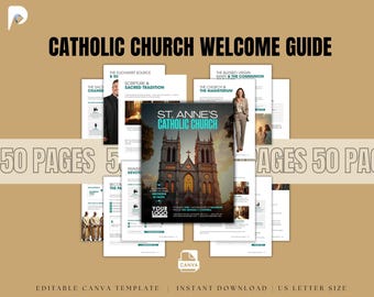 Catholic Church Welcome Guide | Editable Parish Template (Canva)