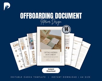 Interior Design Client Offboarding Template | Canva Project Handover (Digital Download)