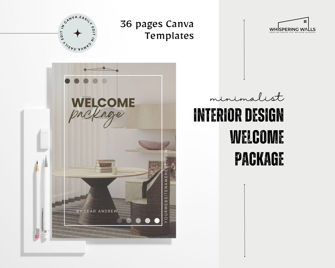 Interior Design Welcome Package Template - Fully Editable - Canva ...