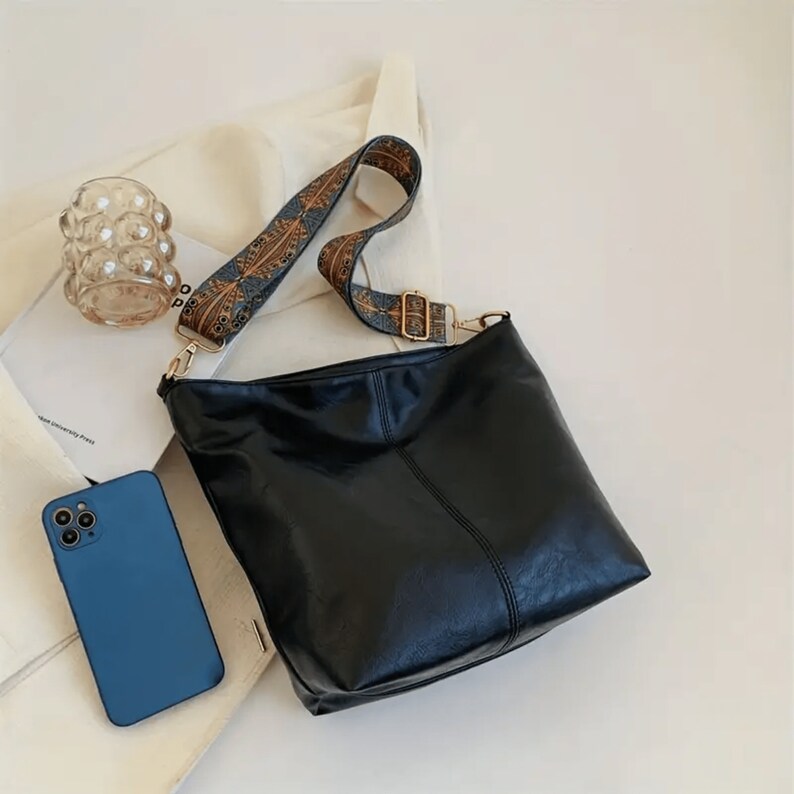 Geometric Pattern Square Crossbody Bag