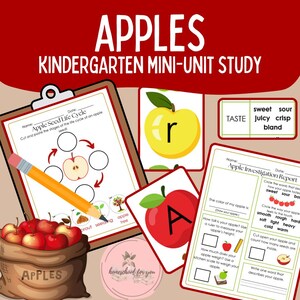 Apple Unit Study - Early Learning Activities - Kindergarten