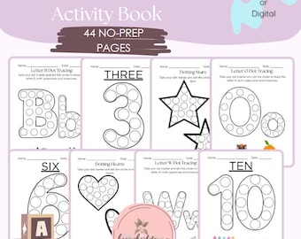 Digital Preschool Dot Marker Activity Book